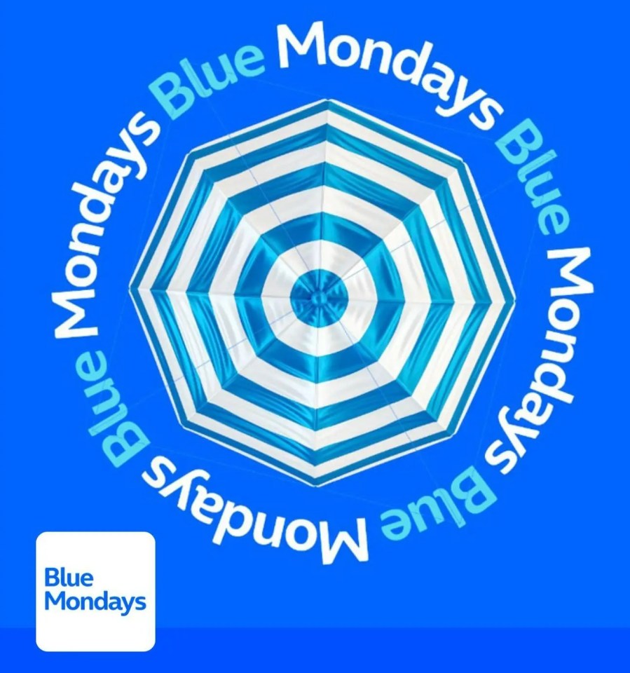 Blue Mondays promotion: weekly prize drops.
