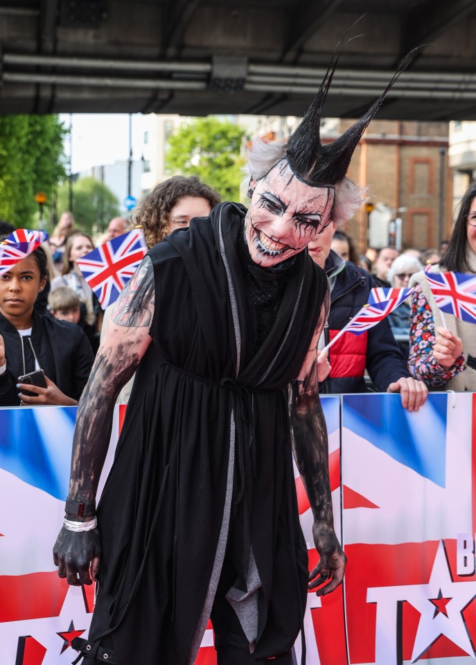 Auzzy Blood at the Britain's Got Talent red carpet.